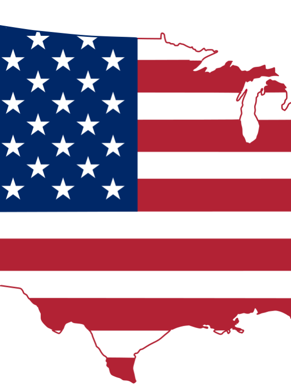 map US flag